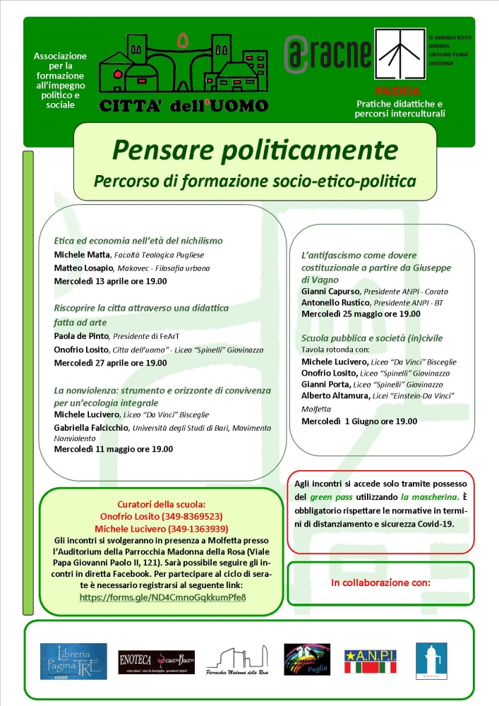 Quindici Molfetta Torna Pensare Politicamente Formazione Socio Etico 